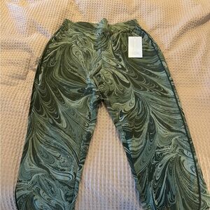 Athleta Green Swirl joggers